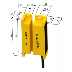 AMX3 / 12M NO CONTACTO. Interruptor de seguridad. KABEL 12M