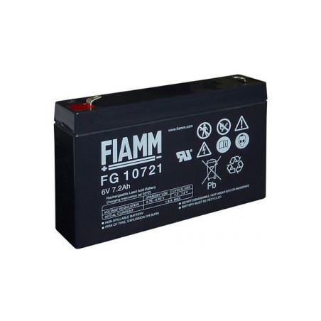 FG10721 Rechargeable 7,2Ah 6V Faston 4.8mm