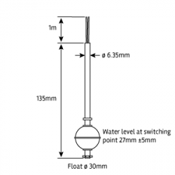 60-vertical series level sensor, stainless steel