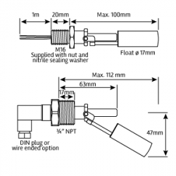 Serien-80-Level-Sensor, Edelstahlspiegel