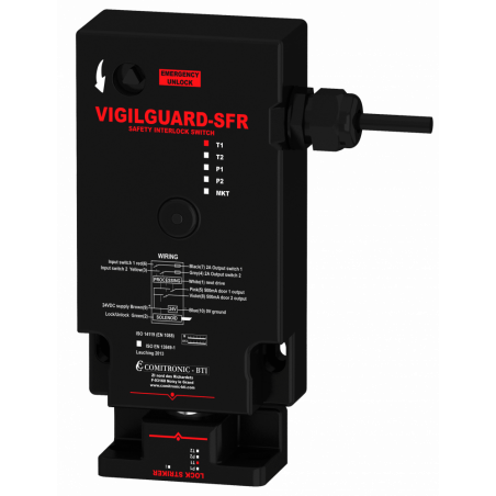 Electromagnetic switch with Vigilguard SFR P1 lock