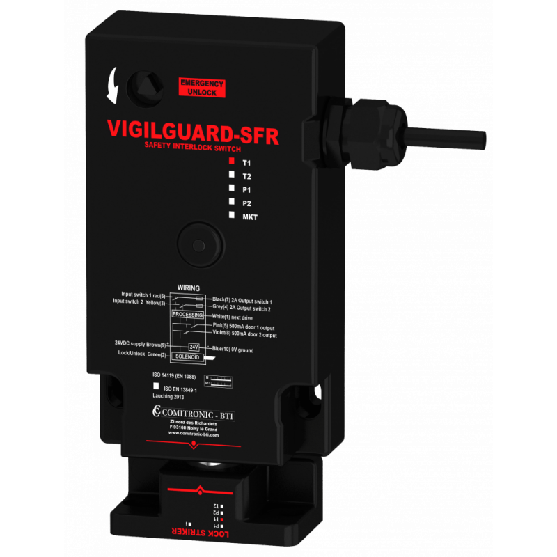 Electromagnetic switch with Vigilguard SFR T2 lock