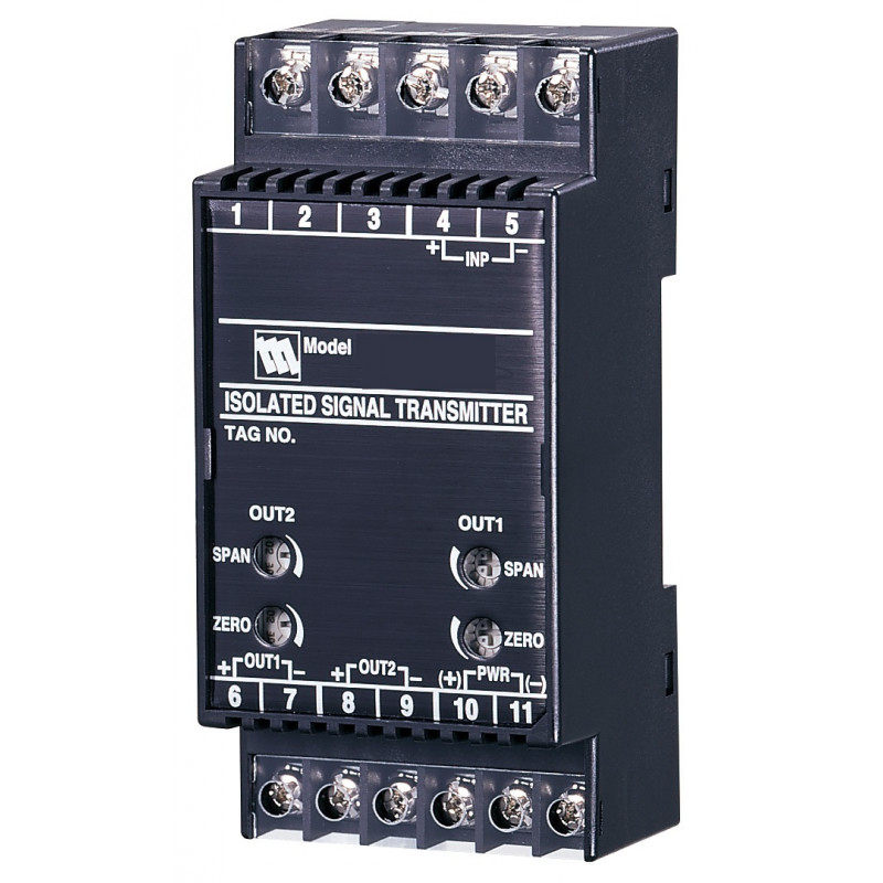 W5FV - převodník signálu s DC vstupem MV, napětí a proud - konfigurovatelné se dvěma výstupy