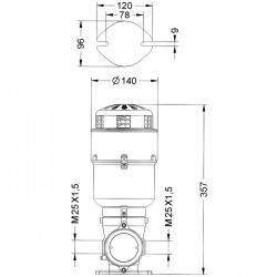 Ex065scl48da industrial sirena ex