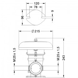 Ex215siadel24d industrial siren ex