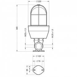 EX080RABLU12D Sygnalizator świetlny EX z LED