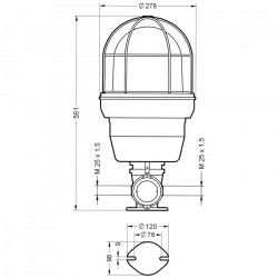 Ex0100STF15JCLRI224D Sygnalizator świetlny Ex