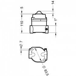 EX045LDPAGSCYL12DA PrzeciwwyBuchowa Lampa Kontrolna