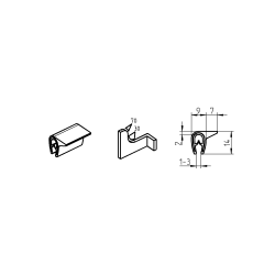 Protecția marginilor de blocare, PVC 70 ± 5 țărm și gri deschis 1010-05.