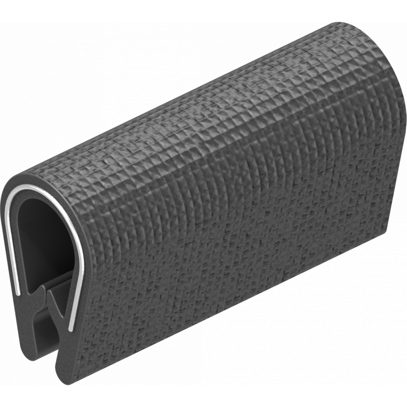 Self-locking edge protection, PVC 70 ± 5 shore a black 1010-08