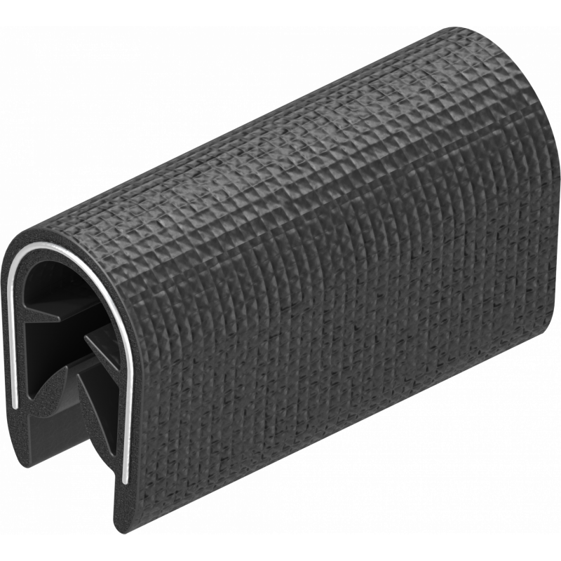 Self-locking edge protection, PVC 70 ± 5 shore a black 1010-11
