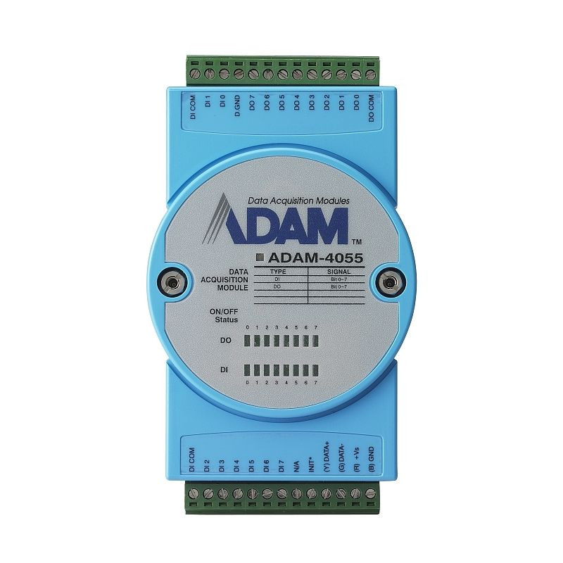 ADAM-4055, 16-CH. Isolated DI / to module W / LED & Modbus