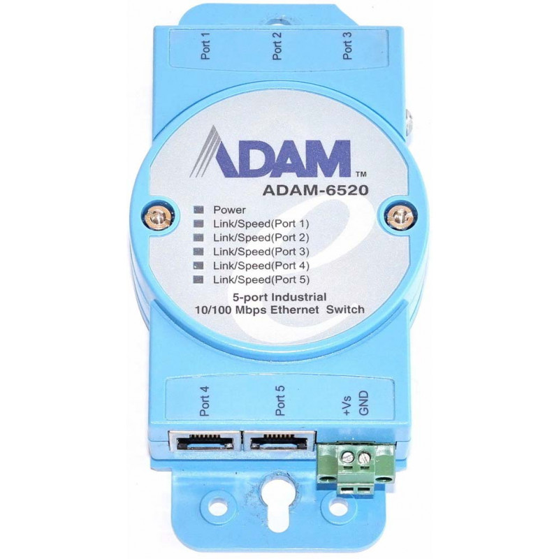 Adam-6520, 5-Port Pramoninis jungiklis 10/100 MB / s