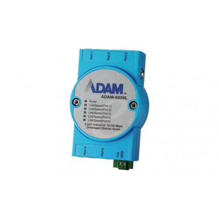 ADAM-6520L, 5 puertos 10/100 MB / s interruptor no administrado