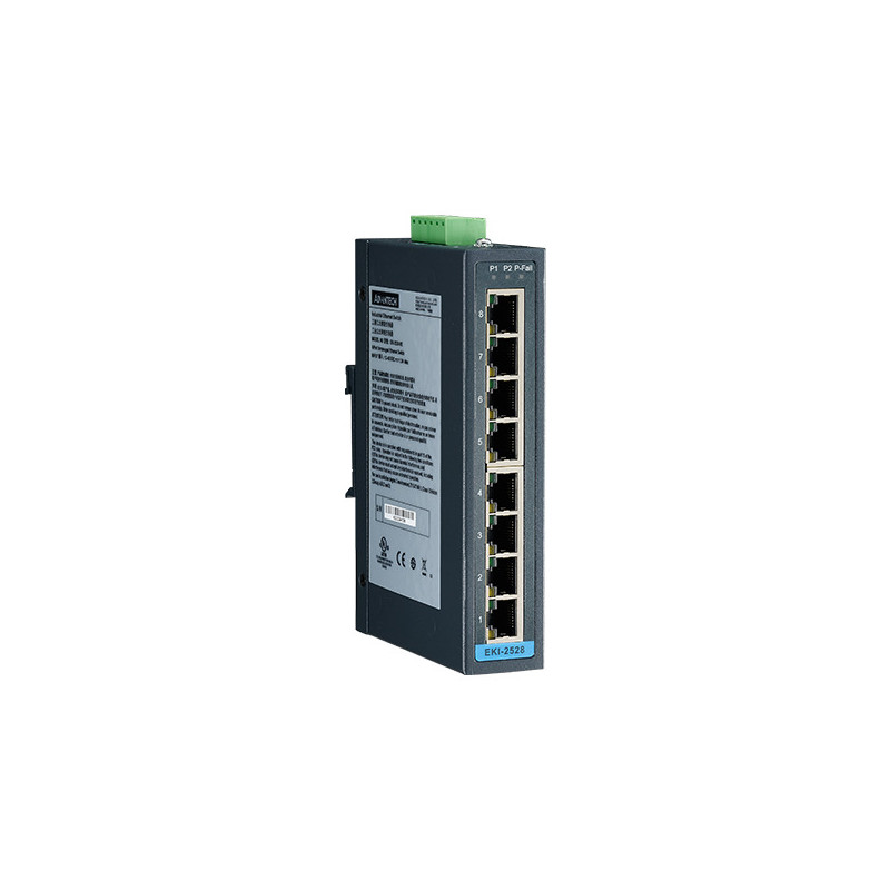 EKI-2528, 8-портовый 10/100 МБ / с неуправляемый Ethernet-выключатель Ethernet