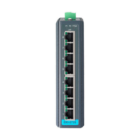 EKI-2728, 8 PORT IND. Interruptor GBE no administrado