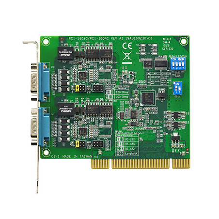 PCI-1602, 2 Port RS232 / 422/485 Karta PCI z izolacją