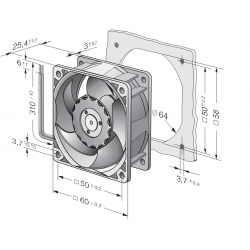 622 / 2H3P axial fan