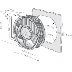 6314 / 2tdHHP-015 Axiální ventilátor