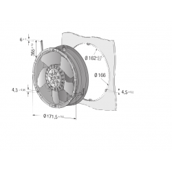 6314N / 2 HHP axial fan