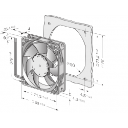 8452/2 H4P Axial fan