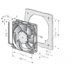 8452 n axiální ventilátor