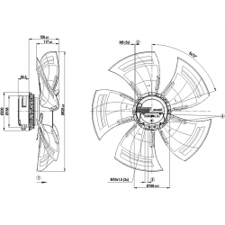 A20630-AQ37-35 Axiální ventilátor