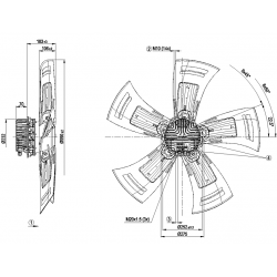 A20990-AW30-55 Axiální ventilátor