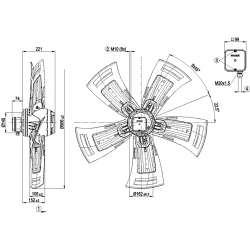 A6D910-ab01-35 ašinis ventiliatorius