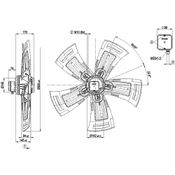 A6D910-AI01-35 ašinis ventiliatorius