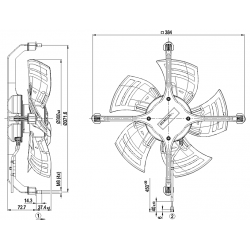 S1G300-DN01-02 ašinis ventiliatorius