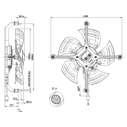 S1G305-DA02-10 ašinis ventiliatorius