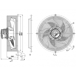 S3G500-ZM03-I1 ašinis ventiliatorius