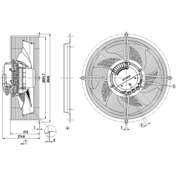 S3G500-ZQ12-90 Wentylator osiowy