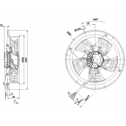 Ventilatorul axial W3G300-CT80-P1