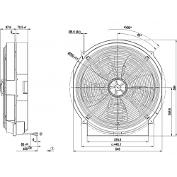 W3G450-JODEE2-30 axial ventilator