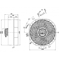 W3G450-ZR75-01 Ventilador axial