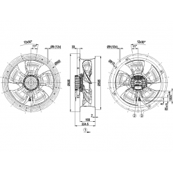 Ventilatorul axial W3G500-CA73-S1