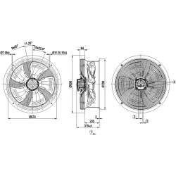 W3G630-CG98-80 Axial ventilator