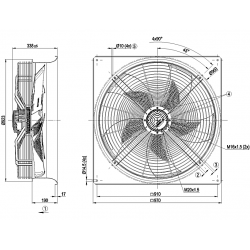 W3G800-KE57-51 ašinis ventiliatorius