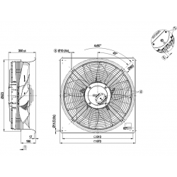 W3G800-LV05-03 Axial ventiliatorius