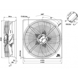 W3G910-KS35-D1 Axial fan