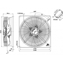 Ventilador axial W3G910-KU25-D1