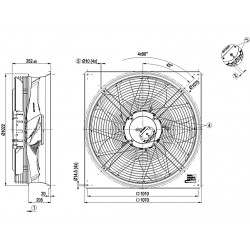 W3G910-LU25-03 Axiální ventilátor