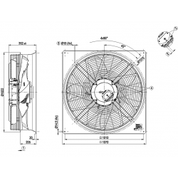 W3G910-LV12-03 Axiální ventilátor