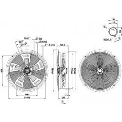 W8D990-CE05-80 axiální ventilátor