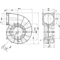 G2E190-RA26-01 Radiální ventilátor