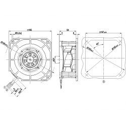 K3G133-RA01-03 Fan radial