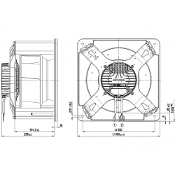 K3G280-BD13-S1 radiální ventilátor