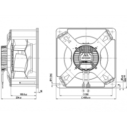 K3G280-RR05-N1 radialinis ventiliatorius